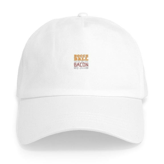 CafePress - Bocce Ball Is The Bacon Of Sports Ball Sport Boule - Adjustable 100% Brushed Unisex Casual Cotton Baseball Cap, Beige, 1
