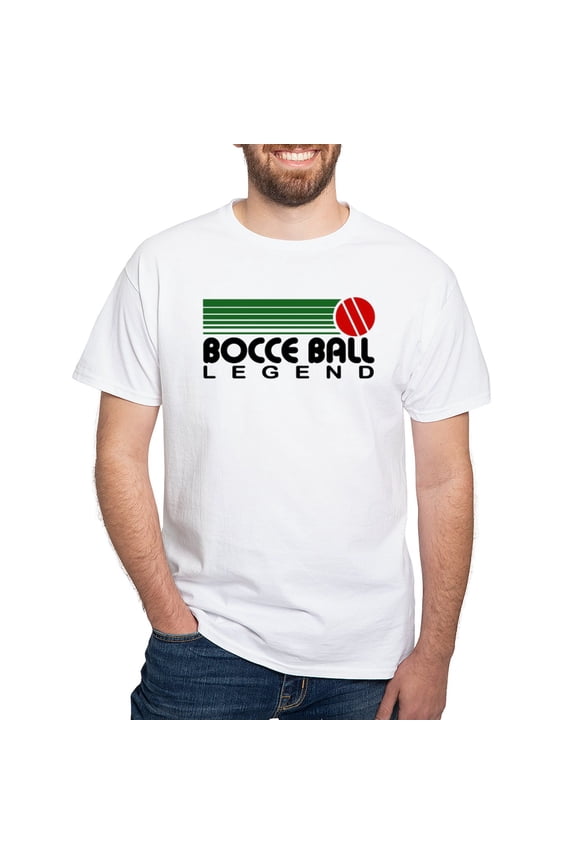 - Bocce Ball Legend White T Shirt - Men's White Classic Cotton T-Shirts