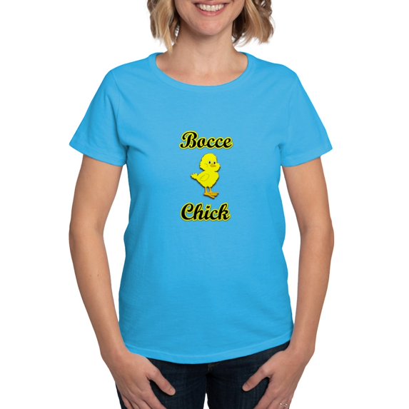 CafePress - Bocce Chick Women's Dark T Shirt - Women's Traditional Fit Dark T-Shirt