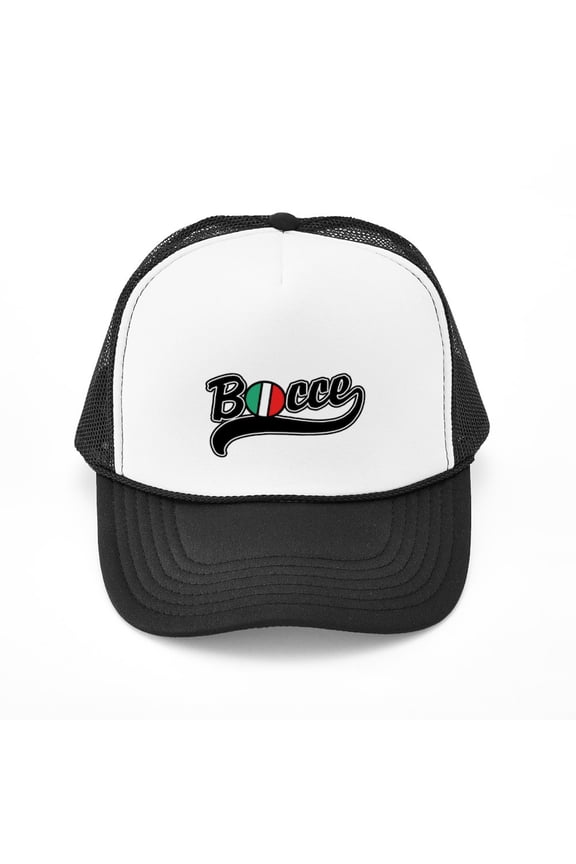 - Bocce - Adjustable Unisex Printed Trucker Hat with Mesh Back