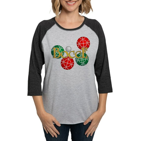CafePress - Bocce1b Women's Baseball T Shirt - Womens Baseball Tee