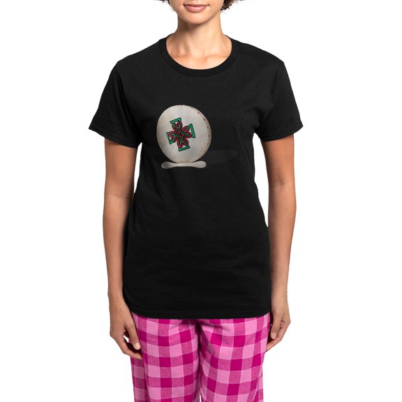 CafePress - Bodhrandrum092610 Pajamas - Women's Short Sleeve Print T-Shirt and Pants Dark Cotton Pajama Set