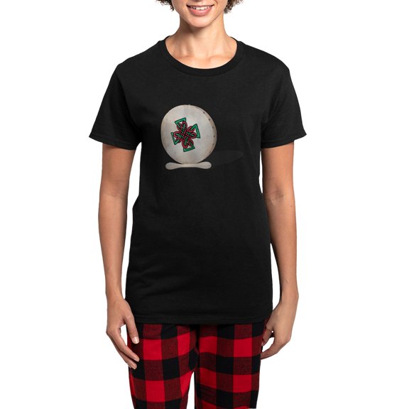 CafePress - Bodhrandrum092610 Pajamas - Women's Short Sleeve Print T-Shirt and Pants Dark Cotton Pajama Set