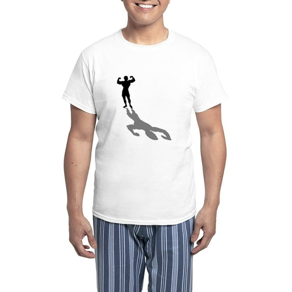 CafePress - Body Builder Men's Light Pajamas - Men's Light Loose Fit Cotton Pajama Set