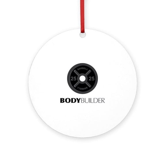 CafePress - Body Builder - Round Wood Ornament 4"