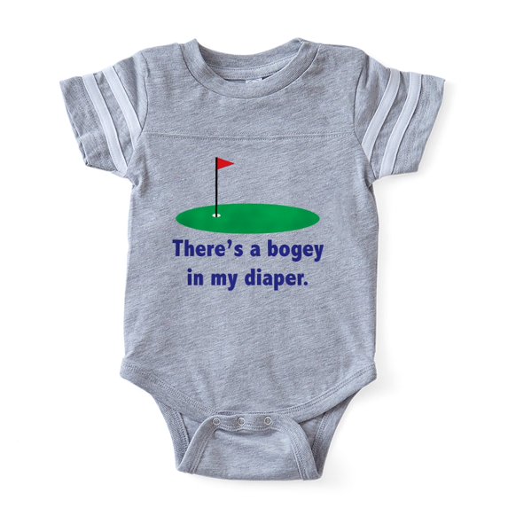 CafePress - Bogey In Diaper 01 Copy - Cute Infant Baby Football Bodysuit
