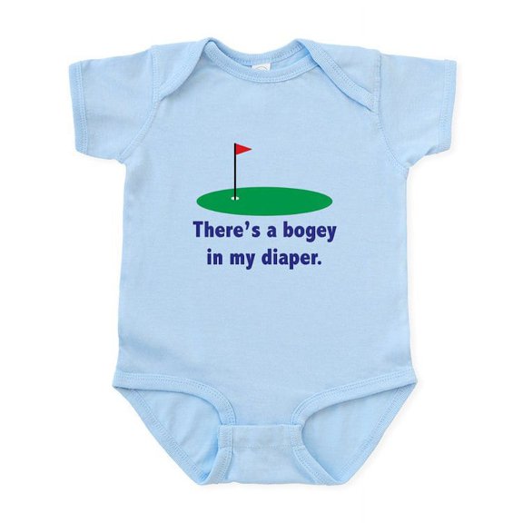 CafePress - Bogey In My Diaper Infant Bodysuit - Baby Light Bodysuit, Size Newborn - 24 Months