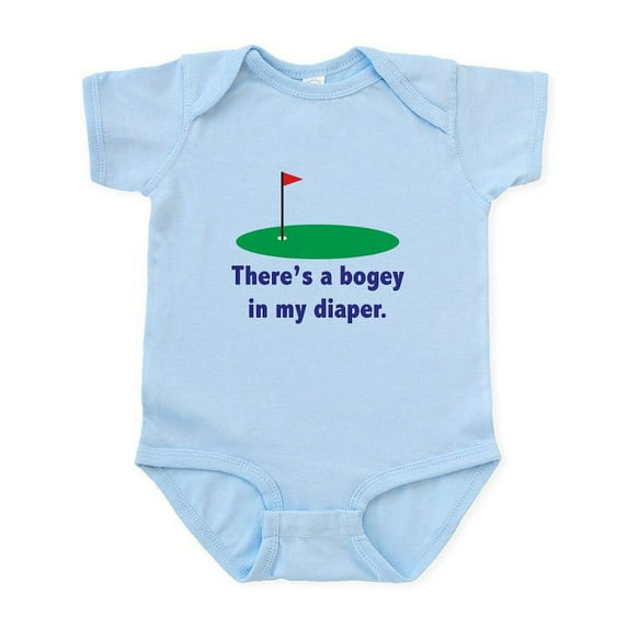 CafePress - Bogey In My Diaper Infant Bodysuit - Baby Light Bodysuit, Size Newborn - 24 Months
