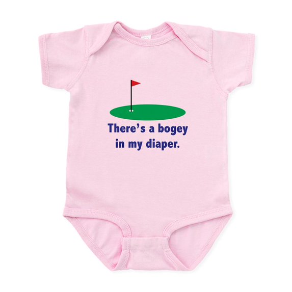CafePress - Bogey In My Diaper Infant Bodysuit - Baby Light Bodysuit, Size Newborn - 24 Months