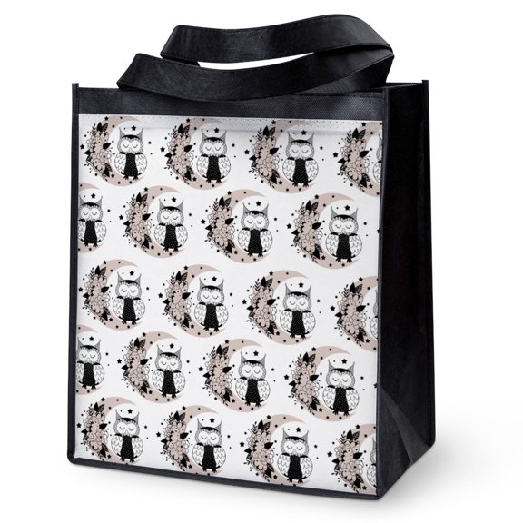 CafePress - Boho Owl And Moon Gothic - 12"x 13", 100% Recycled, Reusable Grocery Bag