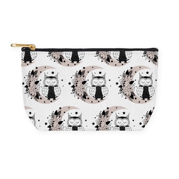 CafePress - Boho Owl And Moon Gothic - 8.5" x 4.5" Cosmetic Pouch