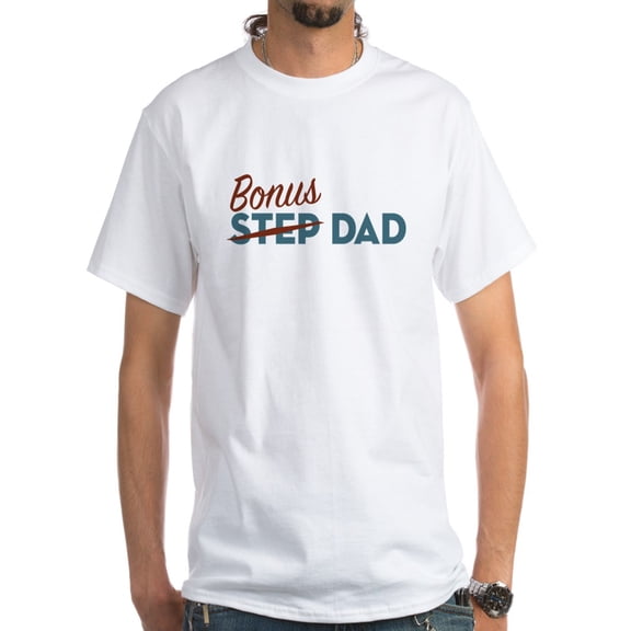 CafePress - Bonus Dad White T Shirt - Men's Classic T-Shirts