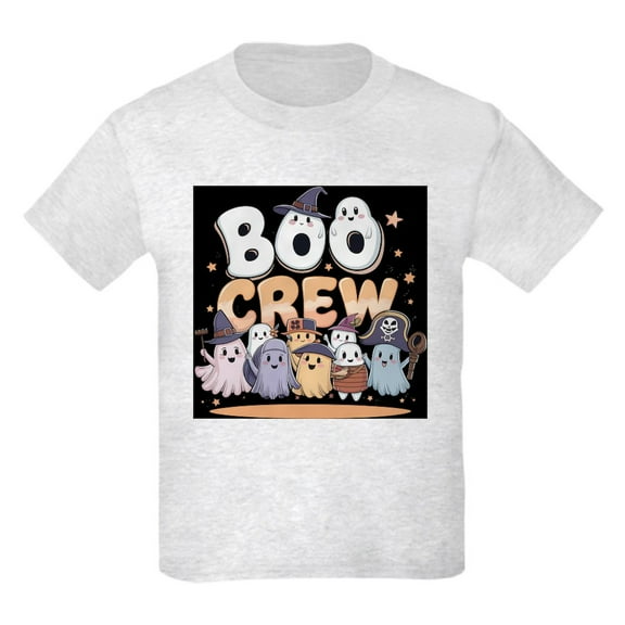 CafePress - Boo Crew Halloween T Shirt Kids T Shirt - Light Classic Kids Graphic, Short Sleeve T-Shirt, Sizes XS-XL