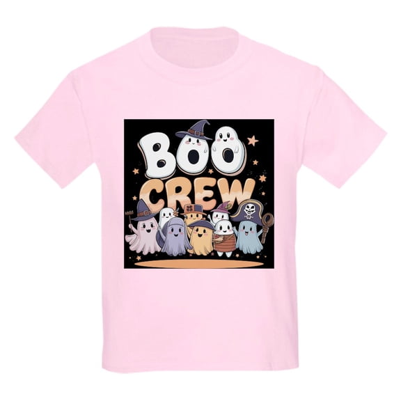 CafePress - Boo Crew Halloween T Shirt Kids T Shirt - Light Classic Kids Graphic, Short Sleeve T-Shirt, Sizes XS-XL