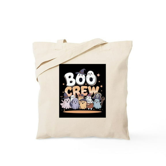 CafePress - Boo Crew Halloween T Shirt - Unisex Canvas Tote Bag, Beige, 1-Piece