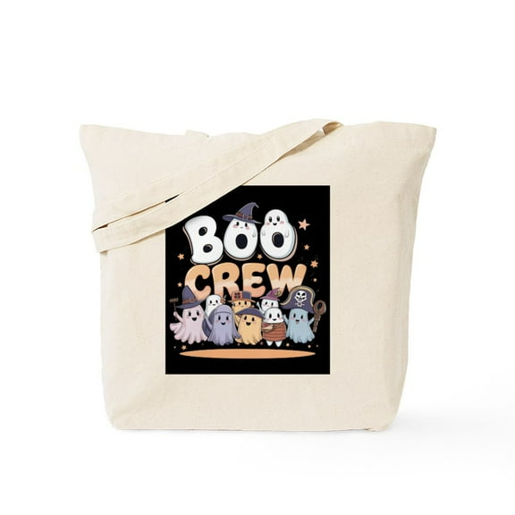 CafePress - Boo Crew Halloween T Shirt - Unisex Canvas Tote Bag, Beige, 1-Piece
