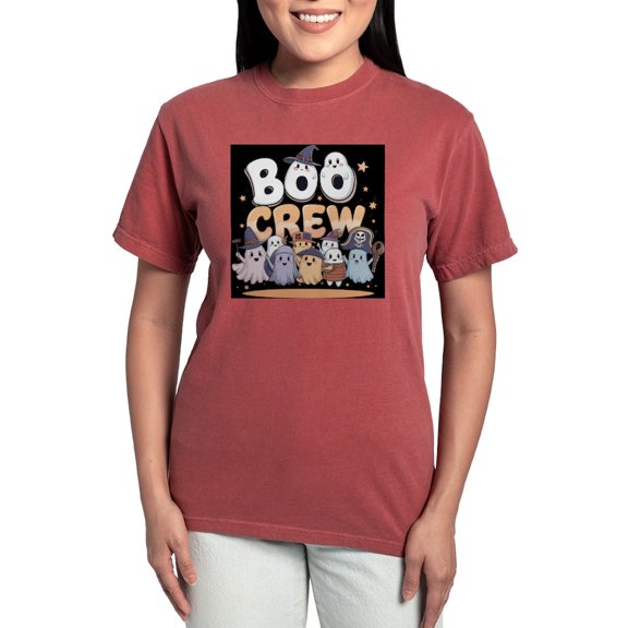 CafePress - Boo Crew Halloween T Shirt Women's Comfort Colors® T Shirt - Womens Comfort Colors® Shirt