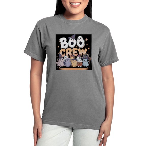 CafePress - Boo Crew Halloween T Shirt Women's Comfort Colors® T Shirt - Womens Comfort Colors® Shirt