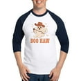 thumbnail image 1 of CafePress - Boo Haw: Playful Ghostly Design - Cotton Baseball Jersey, 3/4 Raglan Sleeve Shirt, 1 of 4