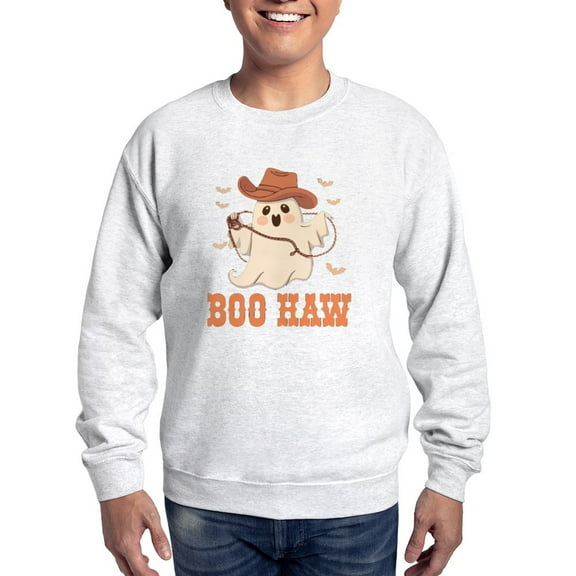 CafePress - Boo Haw: Playful Ghostly Design - Crew Neck Sweatshirt