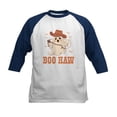 thumbnail image 1 of CafePress - Boo Haw: Playful Ghostly Design Kids Baseball T Shirt - Kids Cotton Baseball Jersey, 3/4 Sleeve Shirt, 1 of 4