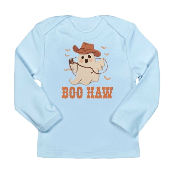 CafePress - Boo Haw: Playful Ghostly Design Long Sleeve Infant T Shirt - Long Sleeve Infant T-Shirt