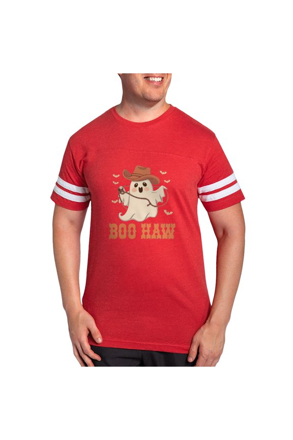 - Boo Haw: Playful Ghostly Design Men's Football T Shirt - Mens Football Shirt