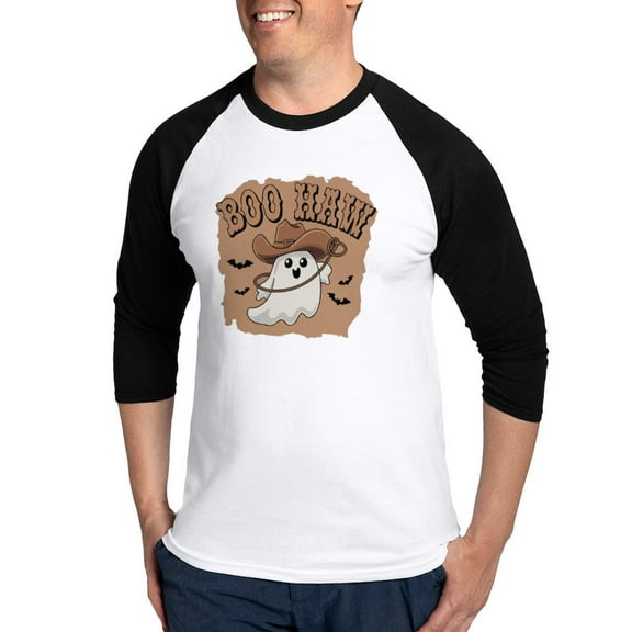 CafePress - Boo Haw: Spooky Meets Country Vibes - Cotton Baseball Jersey, 3/4 Raglan Sleeve Shirt