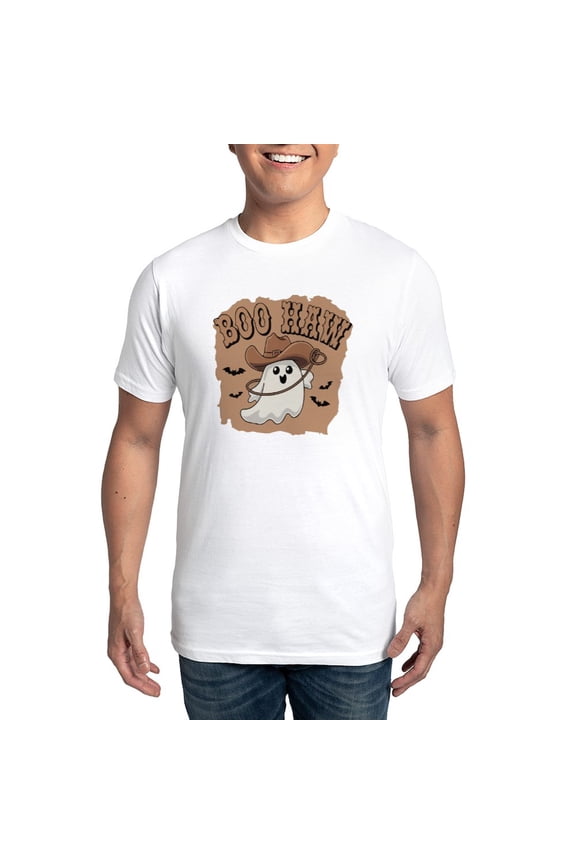 - Boo Haw: Spooky Meets Country Vibes Men's Eco Sport T Shirt - Men's Light Eco Sport T-Shirt