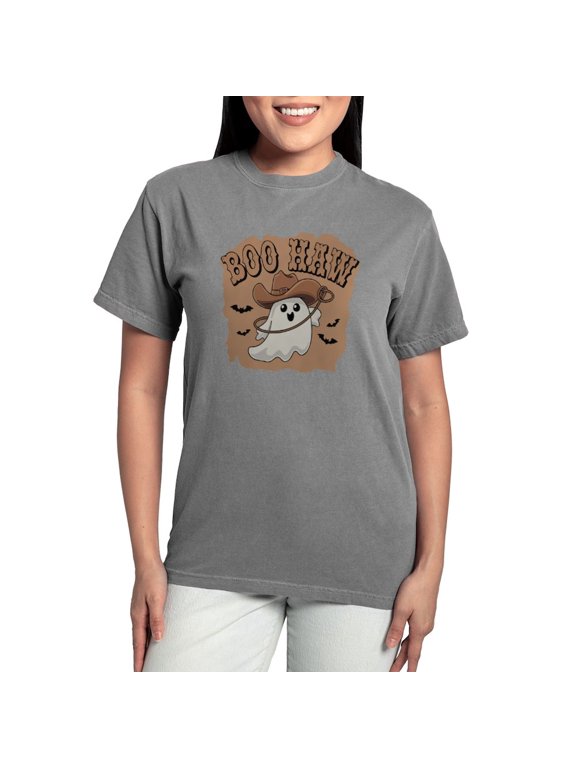 - Boo Haw: Spooky Meets Country Vibes Women's Comfort Colors® T Shirt - Womens Comfort Colors® Shirt