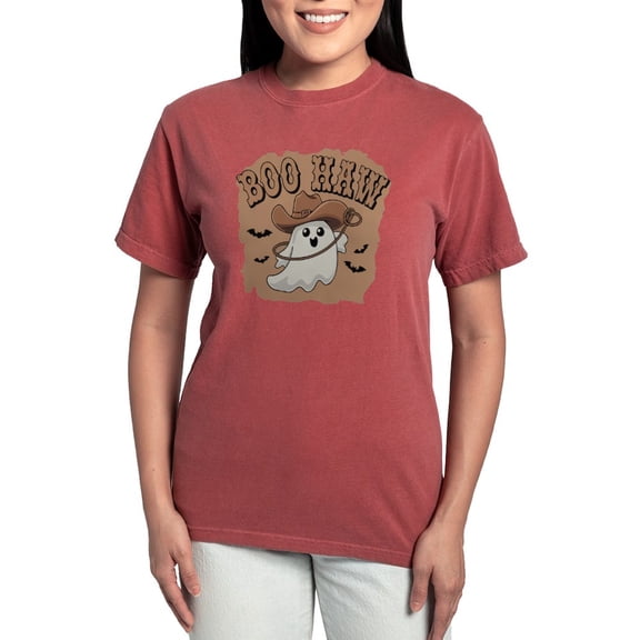 CafePress - Boo Haw: Spooky Meets Country Vibes Women's Comfort Colors® T Shirt - Womens Comfort Colors® Shirt