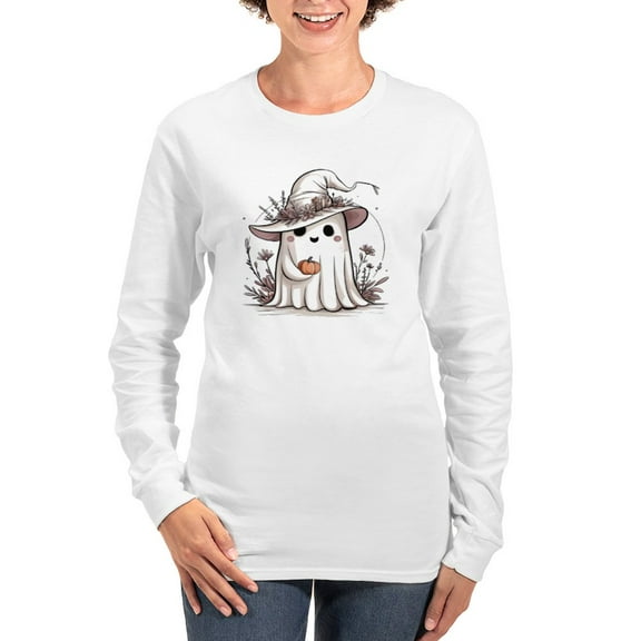 CafePress - Boo T Shirt Women's Long Sleeve T Shirt - Women's Long Sleeve Graphic Casual T-Shirt