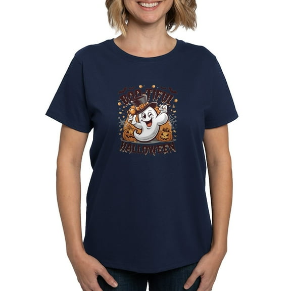 CafePress - Boo Tiful Halloween Design Women's Value T Shirt - Women's Traditional Fit Dark T-Shirt