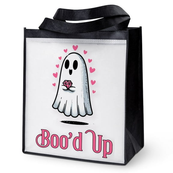 CafePress - Boo'd Up - 12"x 13", 100% Recycled, Reusable Grocery Bag
