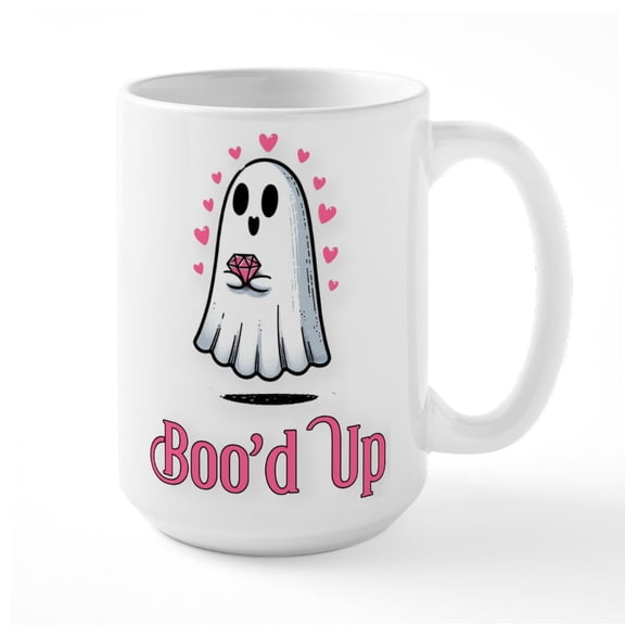 CafePress - Boo'd Up - 15 oz Ceramic Large White Novelty Mug