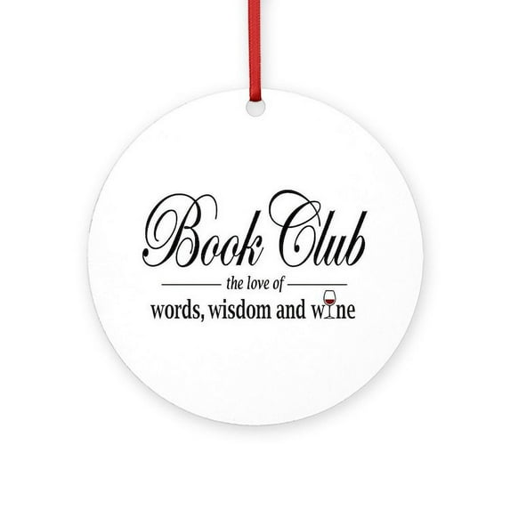 CafePress - Book Club - Round Wood Ornament 4"