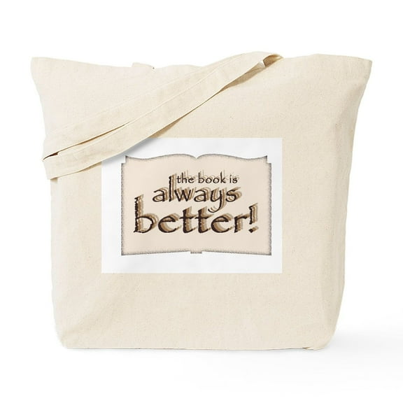 CafePress - Book Is Better Tote Bag - Unisex Canvas Tote Bag, Beige, 1-Piece