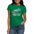 thumbnail image 1 of CafePress - Books And Music Women's Classic T Shirt - Women's Traditional Fit Dark T-Shirt, 1 of 4