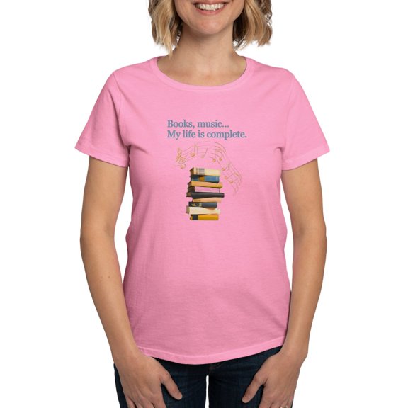 CafePress - Books And Music Women's Dark T Shirt - Women's Traditional Fit Dark T-Shirt