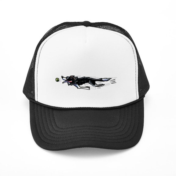 CafePress - Border Collie Action - Trucker Hat - Polyester Foam Front and Nylon Mesh Weave Back