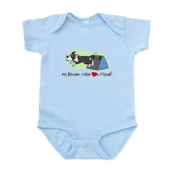 CafePress - Border Collie Flyball Infant Bodysuit - Baby Light Bodysuit, Size Newborn - 24 Months