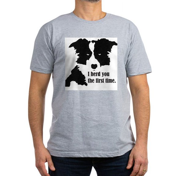 CafePress - Border Collie Herd You Men's Classic T Shirt - Fitted T-Shirt, Vintage Fit Soft Cotton Tee