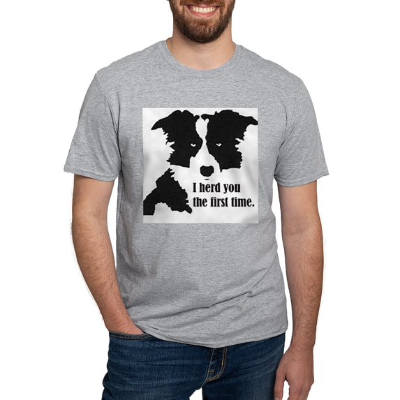 CafePress - Border Collie Herd You Men's Classic T Shirt - Fitted T-Shirt, Vintage Fit Soft Cotton Tee