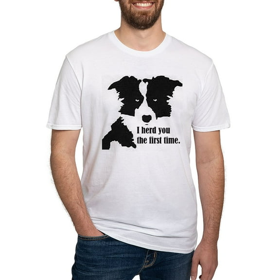 CafePress - Border Collie Herd You Men's Classic T Shirt - Fitted T-Shirt, Vintage Fit Soft Cotton Tee