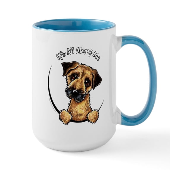 CafePress - Border Terrier IAAM Large Mug - 15 oz Ceramic Large White Novelty Mug