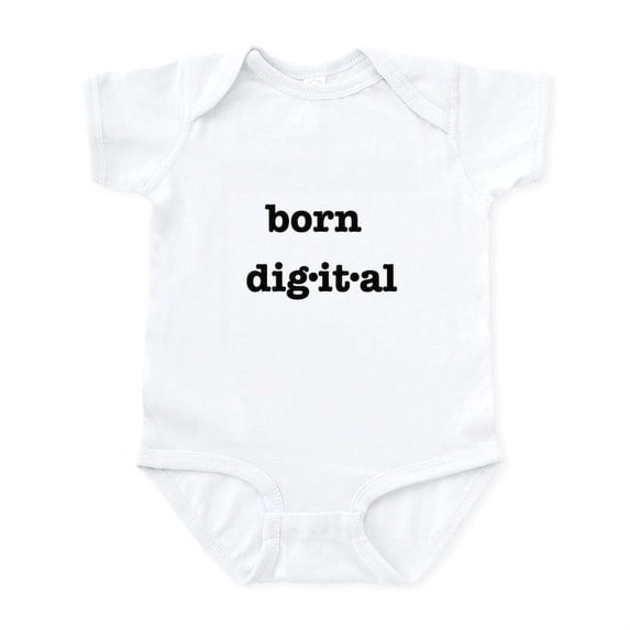 CafePress - Born Digital Infant Bodysuit - Baby Light Bodysuit, Size Newborn - 24 Months