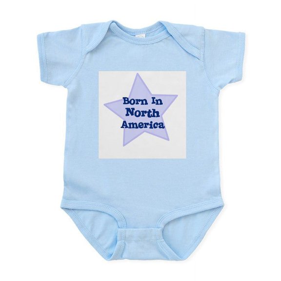 CafePress - Born In North America Infant Creeper - Baby Light Bodysuit, Size Newborn - 24 Months