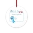 thumbnail image 1 of CafePress - Born In The USA -  Round Wood Ornament 4", 1 of 2