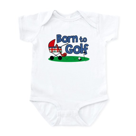 CafePress - Born To Golf Infant Bodysuit - Baby Light Bodysuit, Size Newborn - 24 Months
