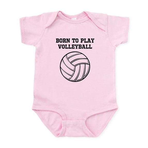 CafePress - Born To Play Volleyball Infant Bodysuit - Baby Light Bodysuit, Size Newborn - 24 Months